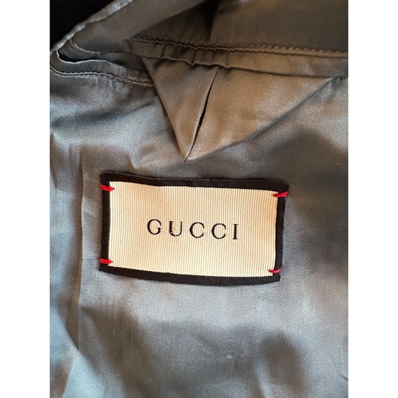 Gucci Navy Mini Logos Embroidered Jacket - Picture 3 of 6